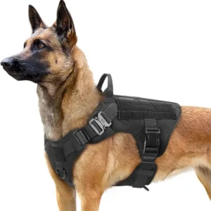 Adjustable Heavy Duty Tactical Dog Harness Set with Handle New Metal Buckle No Pull Feature Durable Nylon Vest for Pets