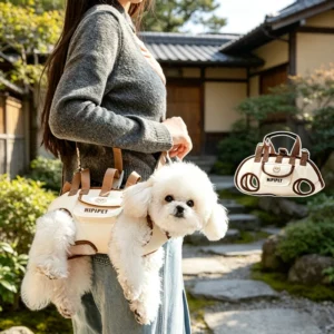 Adjustable Lightweight Polyester Pet Carrier for Dogs & Cats Portable Crossbody Backpack 5kg Capacity Durable Breathable Design