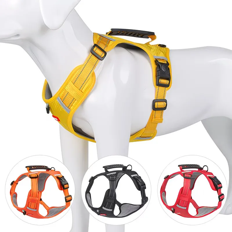 Adjustable No Pull Pet Harness for Dogs Cats Soft Padded Harness Prevents Choking and Pulling Comfortable and Secure Fit