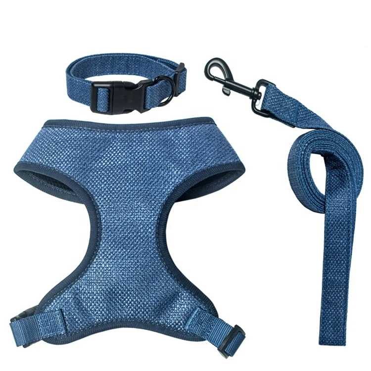 Adjustable No Pull Pet Running Collar Leashes Dog Harness Set