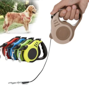 Adjustable Nylon Outdoor Pet Leash Solid Pattern Dog Harness Fur Automatic Retractable Leash Small Breeds Walking