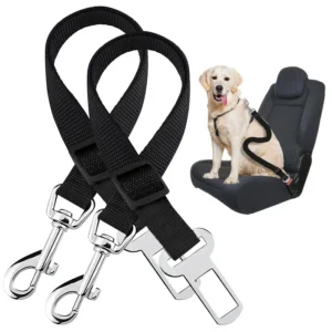 Adjustable Nylon Pet Cat Vehicle Leash Harness Solid Pattern Car Safety Dog Seat Belt