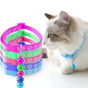 Adjustable Pet Collars Necklaces Cat Dog Collar with Bell Dog Collar Pets Accessories