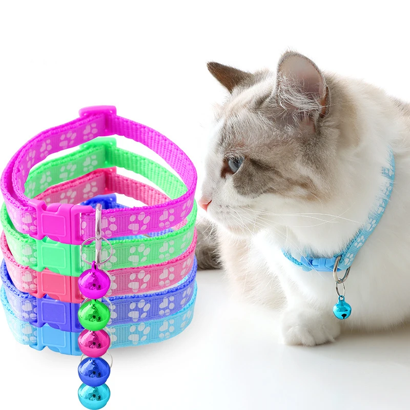 Adjustable Pet Collars Necklaces Cat Dog Collar with Bell Dog Collar Pets Accessories