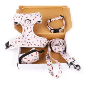 Adjustable Pet Harness Soft Padding with Custom Design and Quick Snap Buckle