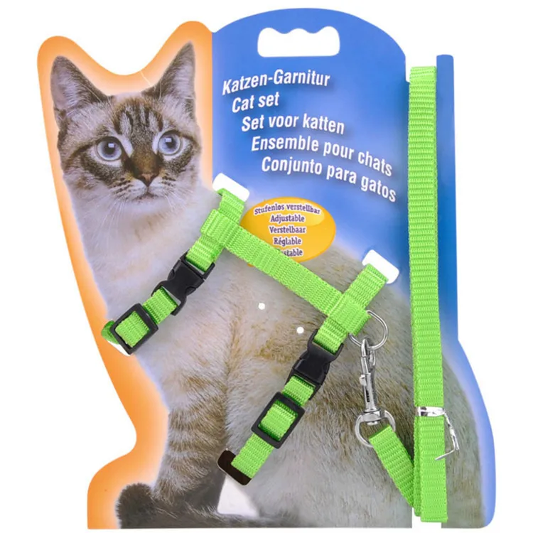 Adjustable Pet Traction I Shaped Nylon Small Puppy Cat Harness
