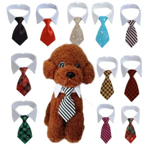 Adjustable Pet Tuxedo Cotton Collar Dog Cat Bow Neckties Dog Neck Tie for Medium Large Dog