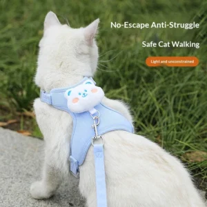 Adjustable Polyester Cat Chest Strap Harness Cute Kitten Outdoor Leash for Small Dogs