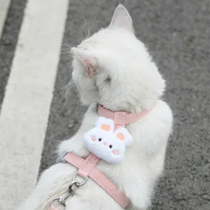 Adjustable Polyester Cat Small Dog Harness Cute Kitten Outdoor Pet Supplies Fashion Animal Button Personalized for Walking