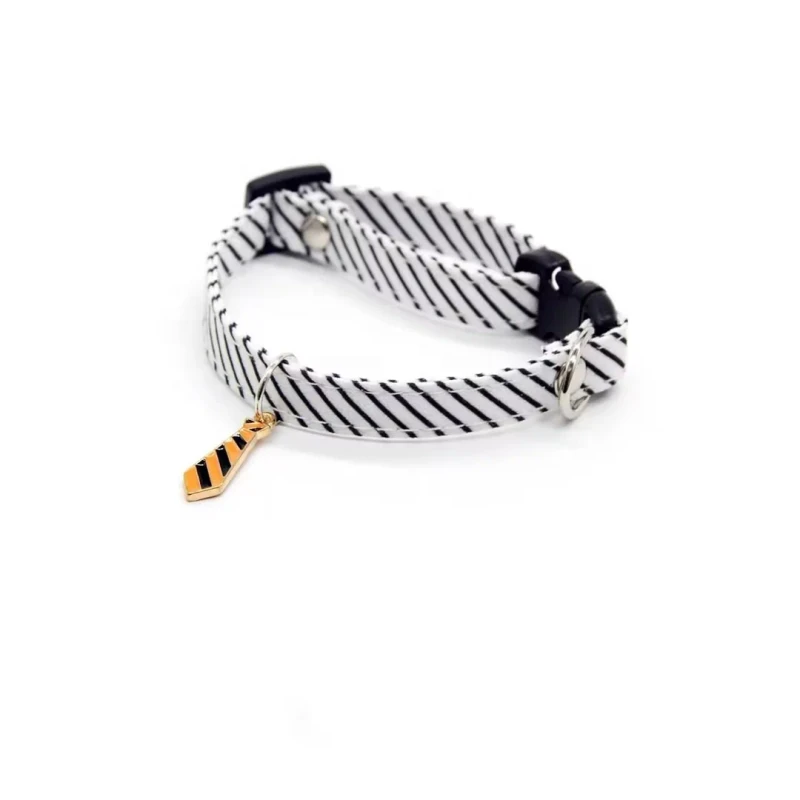 Adjustable Polyester Dog Collar with Decorative Lights Pet Neck Strap for Kitten and Puppy Cat Collar