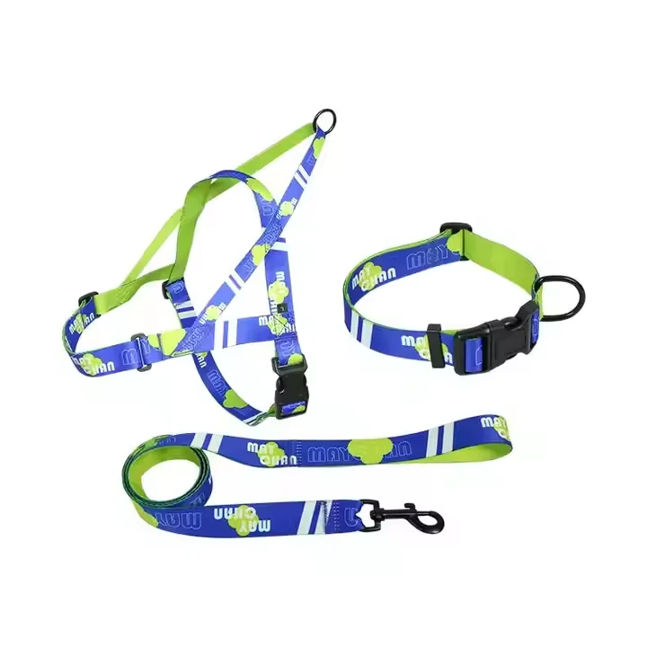 Adjustable Polyester Pet Dog Harness Puppy Collar Medium Small Dogs Cats Outdoor Walk Accessories