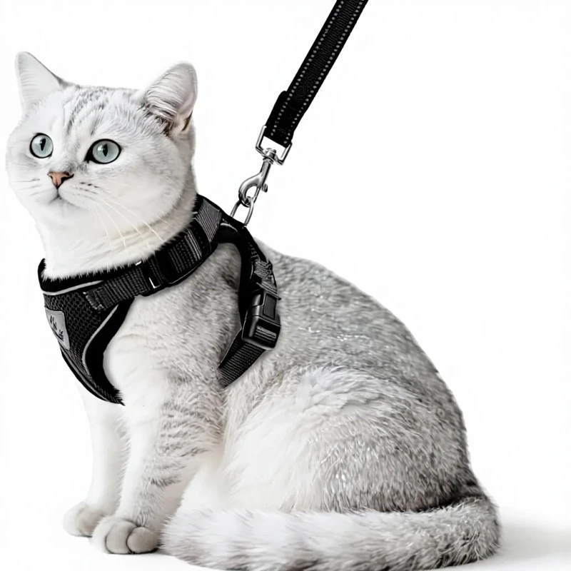 Adjustable Reflective Simple Solid Polyester Pet Dog Harness No Choke Soft Padded Escape Proof Breathable Easy Control