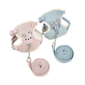 Adjustable Size Breathable Nylon Dog Small Animal Cat Harness and Leash