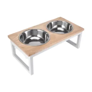 Adjustable Solid Rounded Modern Eco Friendly Stainless Steel Pet Bowls 1L 0.5kg Portable Dog Feeders Replaceable Feeder