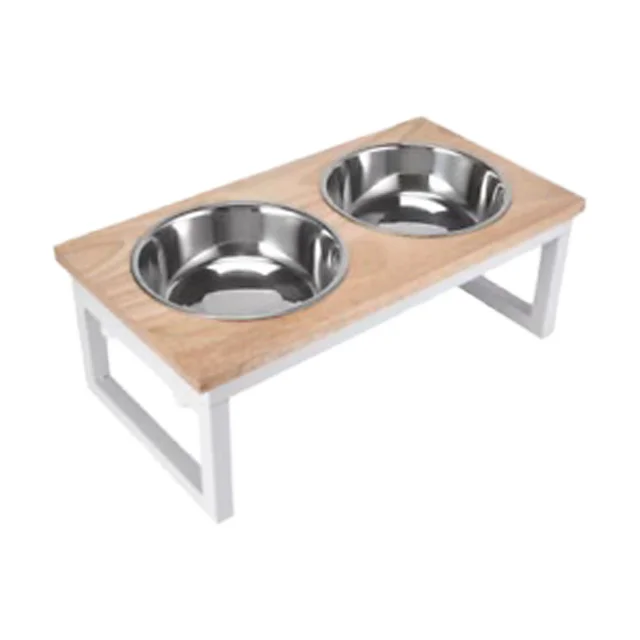 Adjustable Solid Rounded Modern Eco Friendly Stainless Steel Pet Bowls 1L 0.5kg Portable Dog Feeders Replaceable Feeder