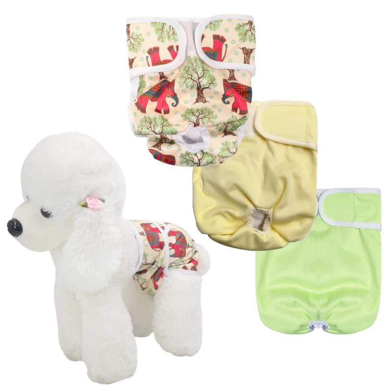 Adjustable Washable Puppy Diapers High Absorbency for Female Dogs