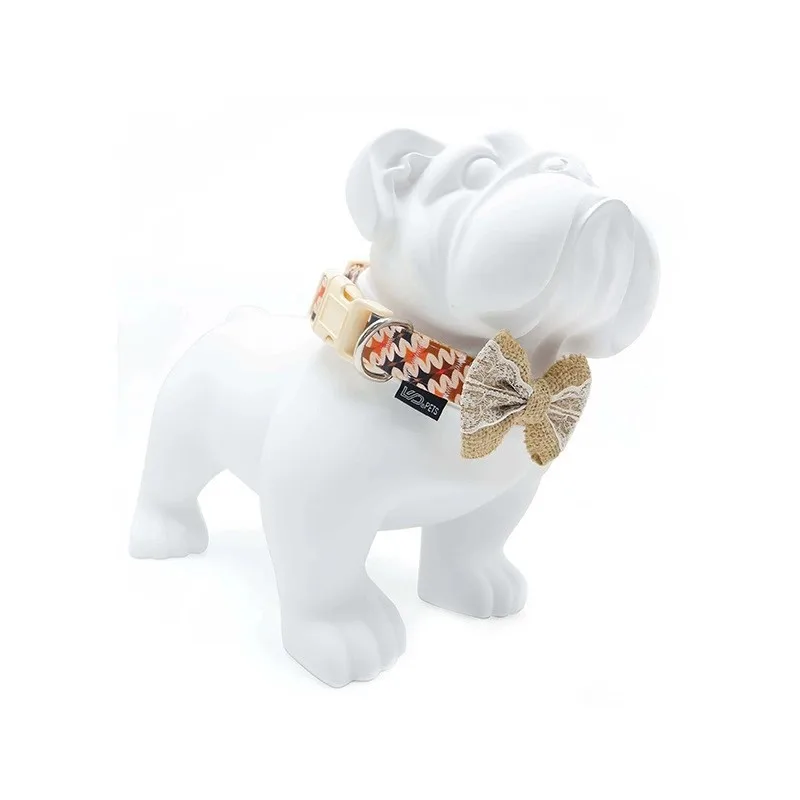 Adorable Bow Neck Collar with Adjustable Design for Easy Wearing Polyester Pet Collar