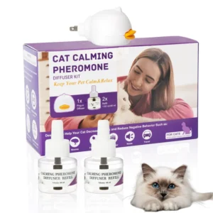 Advanced Pet Anxiety Relief Stress Free Well Being Cat Dog Calming Pheromones Diffuser Starter Kit with Plug in Head