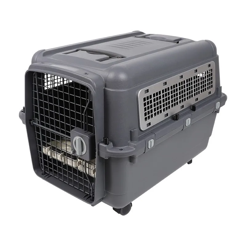 Air China Hard Dog Transport Pet Carrier for Golden Retriever German Shepherd Outdoor Use Car & Airplane Compatible Box