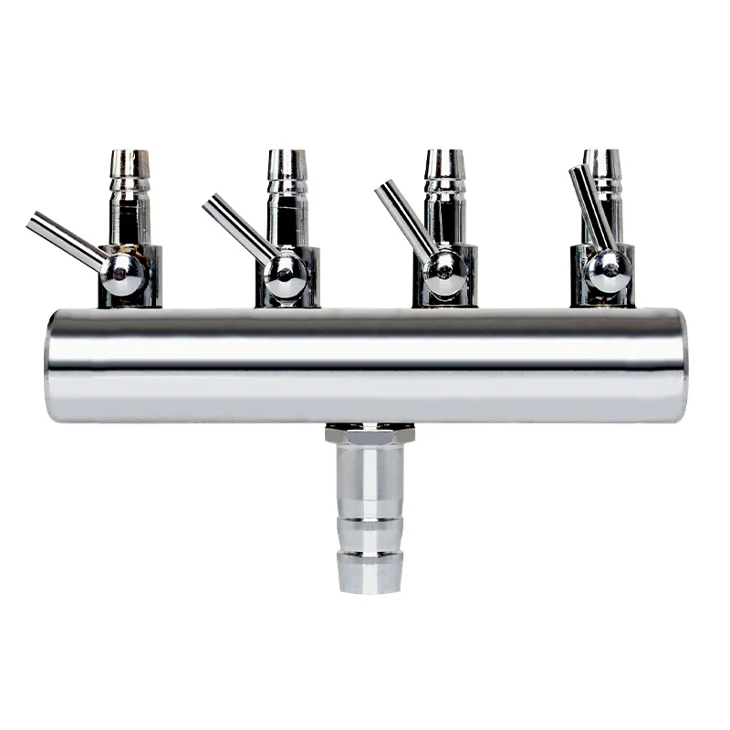 Air Flow Control Valve Copper Chrome Plated Fish Tank Accessories Aquarium Metal Air Distributor
