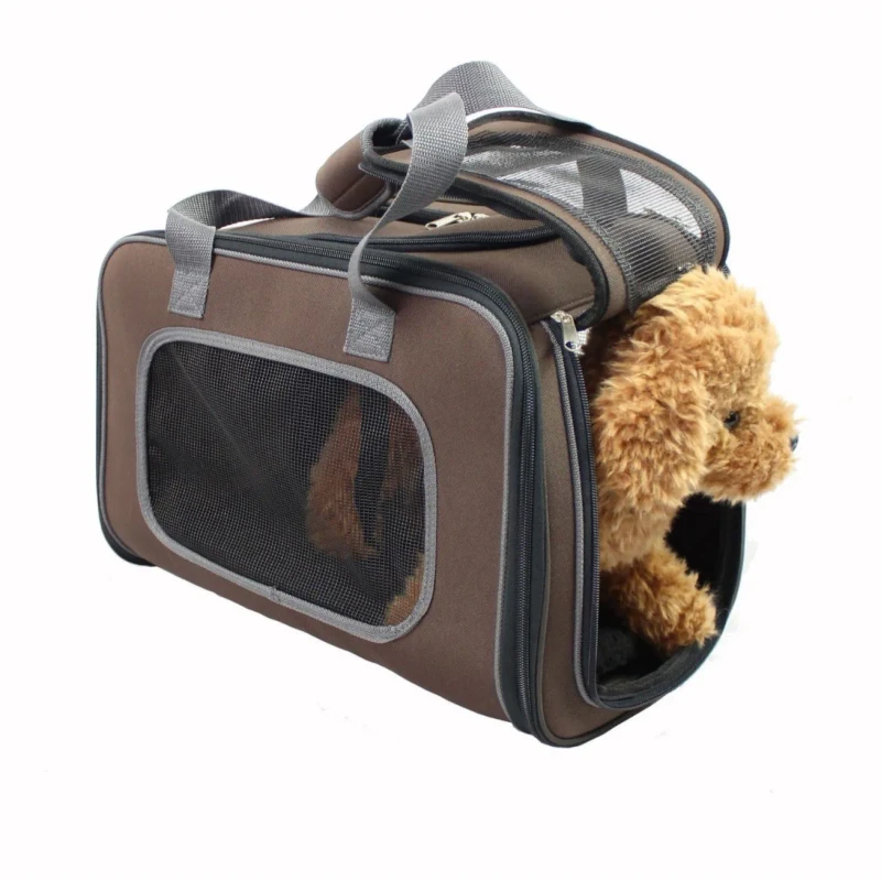 Airline Approved Breathable Portable Soft Sided Collapsible Pet Carrier for Cats Dogs Puppies Small Medium Eco Friendly Travel