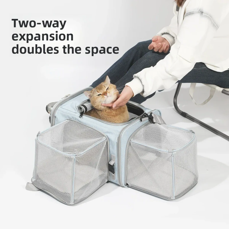 Airline Approved Expandable Breathable Soft Pet Carrier for Cats & Dogs Portable Travel & Outings Transport