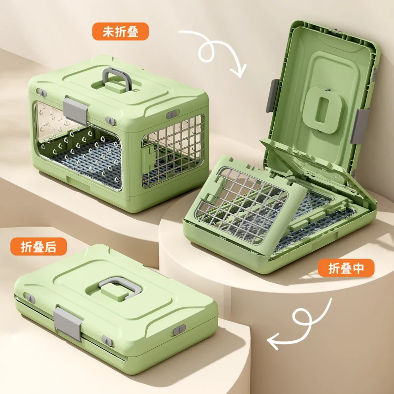 Airline Approved Foldable Pet Travel Carrier PP and Mesh Crate for Cats and Small Dogs Outdoor and Flight Use