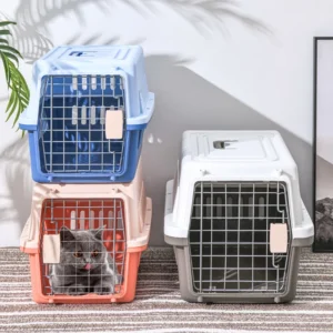 Airline Approved IATA Carrying Cage Transport Boxes Cat Dog Plastic Pet Carriers and Crates