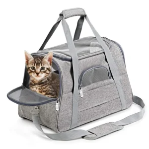 Airline Approved Luxury Carrying Breathable Pet Carrier Bag Portable Cat Travel Bag