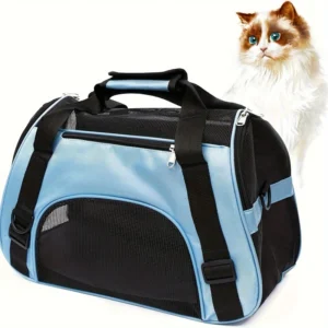 Airline Approved Pet Carrier Bag Soft Sided Breathable Mesh Cat Dog Travel Carrier Foldable Oxford Shoulder Bag for Small Pets