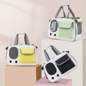 Airline Approved Pet Carrier Breathable Cat Bag for Travel Portable Oxford Cloth & PVC Pet Travel Crate for Airplane Low MOQ