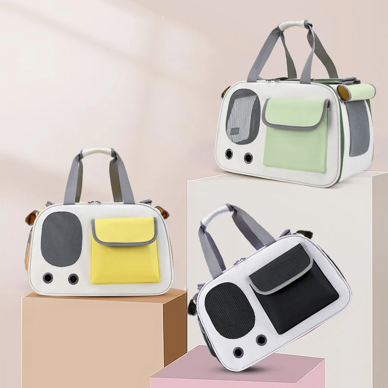 Airline Approved Pet Carrier Breathable Cat Bag for Travel Portable Oxford Cloth & PVC Pet Travel Crate for Airplane Low MOQ