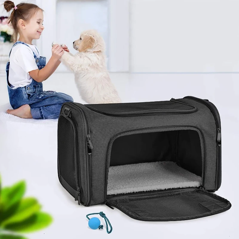 Airline Approved Pet Carrier Dog Cat Travel Foldable Pet Carry Bag Organizer Products Supply Pet Travel Set for Dogs and Cats
