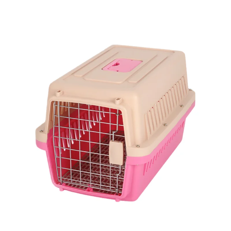 Airline Approved Pet Transport Box for Cats and Small Dogs Plastic Travel Carrier with Ventilation Design
