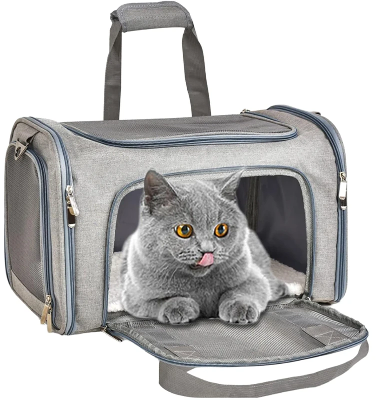 Airline Approved Pet Travel Carrier Bag Portable Pet Bag Folding Fabric Pet Carrier Travel Carrier Bag for Dogs or Cats