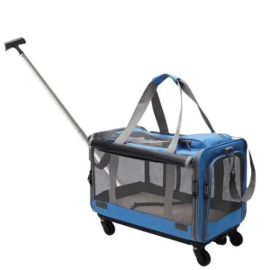 Airline Approved Pet Travel Pet Trolley Carrier Portable Folding Cats Puppies Travel