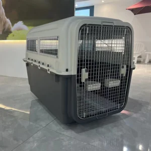 Airline Approved Portable Plastic Large Air Travel Kennel on Wheels Pet Dog Cat Carrier Crate Cage