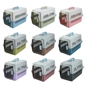 Airline Approved Portable Plastic Large Travel Kennel Pet Dog Cat Carrier Crate Cage