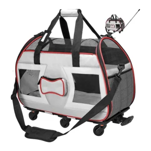 Airline Approved Removable Wheeled Pet Carrier for Small Pets Upgraded Structural Design