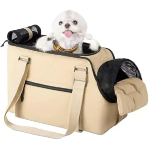 Airline Approved Small Dog & Cat Carrier Soft Breathable Pet Car Carrier for Outdoor Walking Pets’ Travel Bag