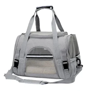 Airline Approved Small Dog Cat Portable Travel Carrier Soft Plush Window Mesh Cushion Luxury Pet Carrier Tote Kennel Bag