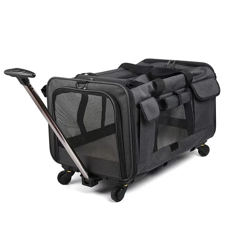 Airline Approved Soft Sided for Medium Cats and Puppy Dog Cat Breathable Removable Trolley Bag Carriers Pet Travel Carriers