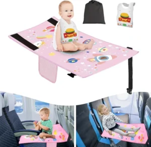 Airplane Seat Extender for Kids Toddler Travel Bed Footrest Hammock for Flights Leg Rest for Kids to Lie Down on Plane
