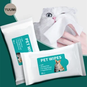 Alcohol free Pet Wet Wipes Private Label No Rinse Hypoallergenic Deodorizing Pet Cleaning Bathing Wet Wipes for Dogs and Cats