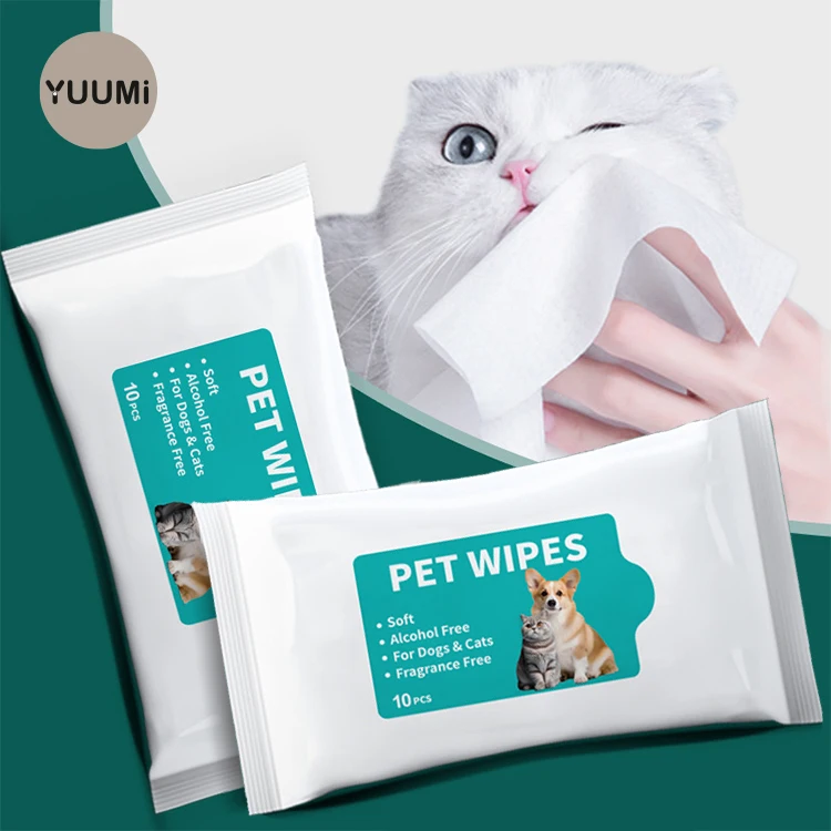 Alcohol free Pet Wet Wipes Private Label No Rinse Hypoallergenic Deodorizing Pet Cleaning Bathing Wet Wipes for Dogs and Cats