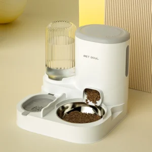 All In One Eco Friendly Automatic Pet Feeder Plastic Cat Bowl with Water Dispenser and Food Utensils Cat Dog Supplies