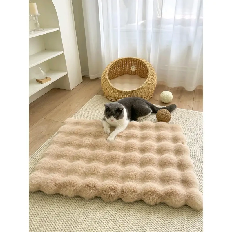 All Season Luxury Cat Dog Nest Plush Cushion Blanket Soft Oxford Cloth Printed Warm Mat for Cat Cage Pet Mat
