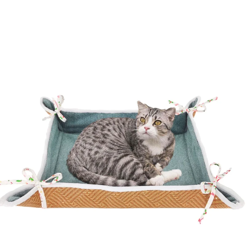 All-Season Reversible Cat Dog Bed Detachable Cooling and Warm Pet Bed Convenient for Cleaning Pet Supplies