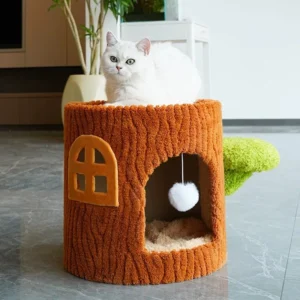 All Seasons Accessible Cat Scratcher Cat Condo Multi Layer Wood Cat Tree Large Sisal Scratching Post Vertical Climbing Frame