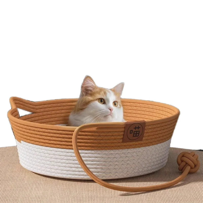 All Seasons Eco friendly Winter Warm Dog Pet Bed with 100% Cotton Fill Solid Pattern Semi Enclosed Design for Sleeping